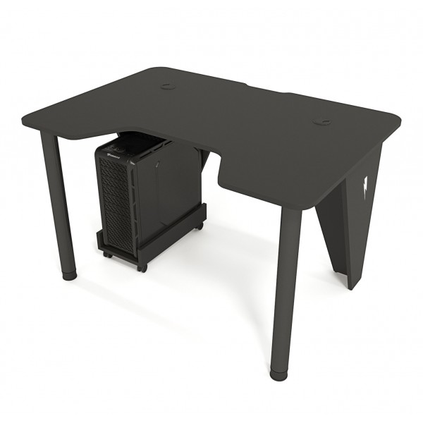 Геймерский игровой стол ZEUS IVAR-1400, черный/черный