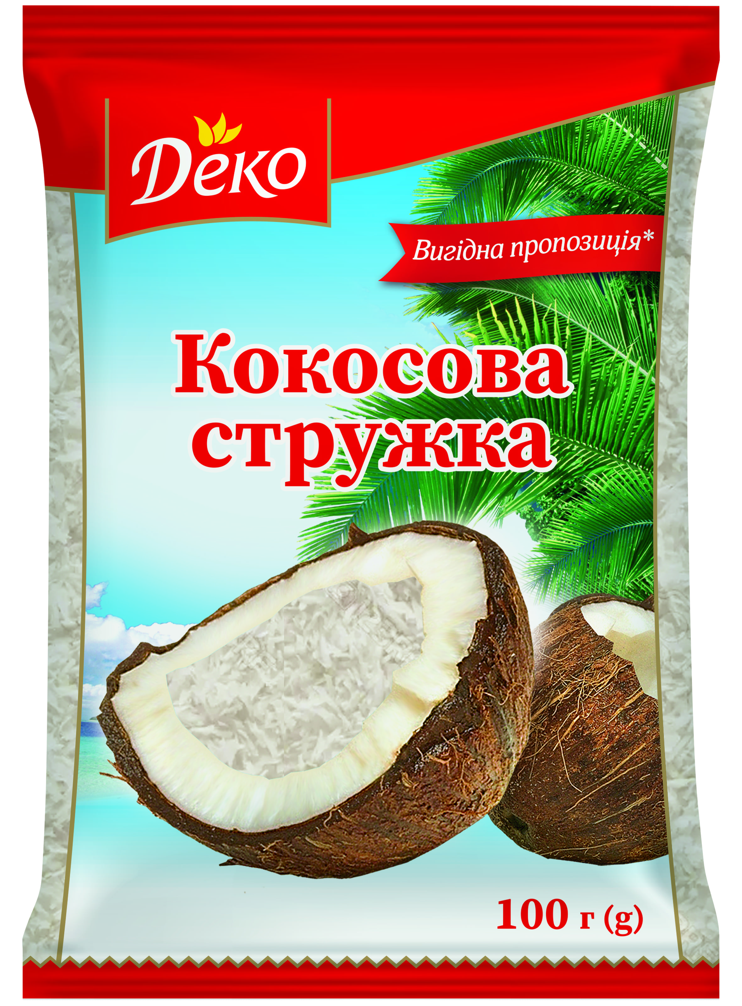 Кокосовая стружка Деко белая 100 г