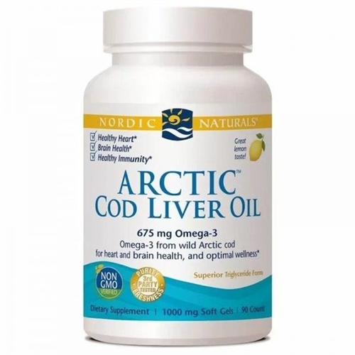 Жир из печени трески Nordic Naturals Arctic Cod Liver 1000 mg 90 Soft Gels Great Lemon taste