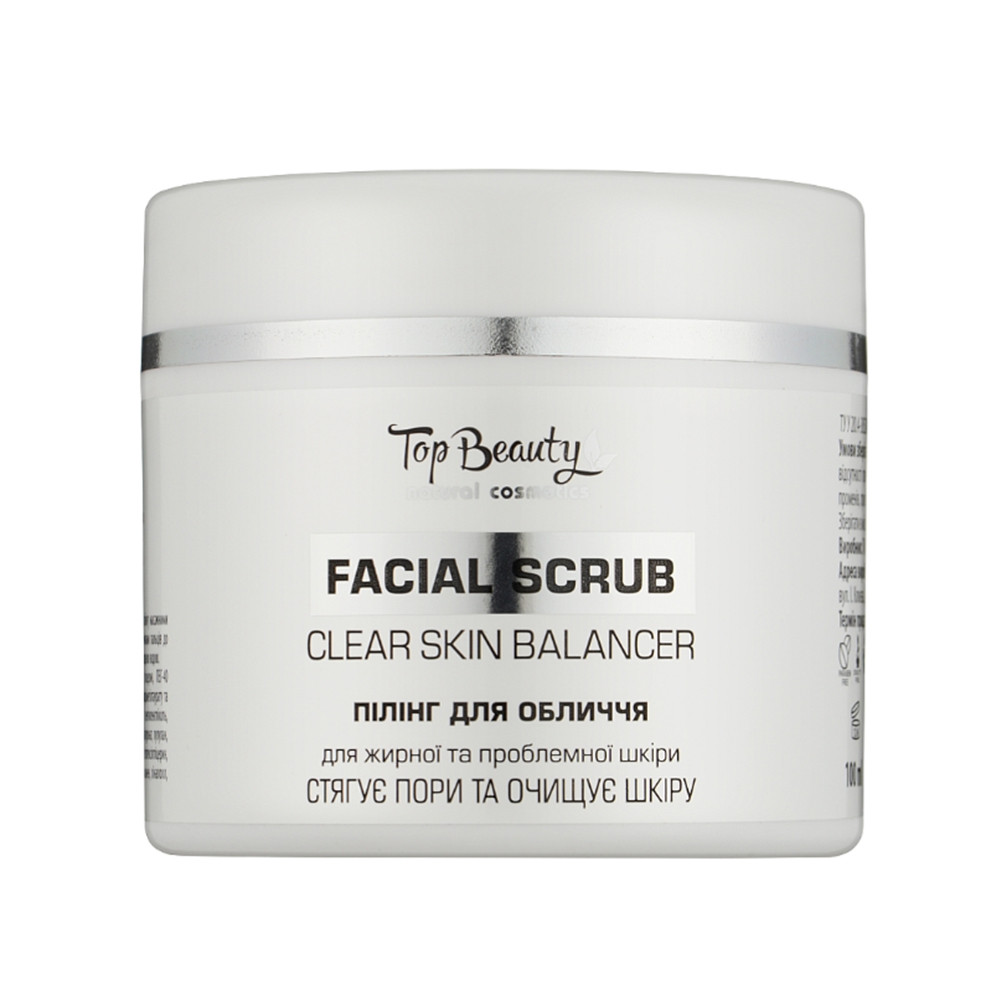 Скраб-пилинг для жирной и проблемной кожи лица Top Beauty Facial Scrub Clear Skin Balancer 100 мл (4820169184146)