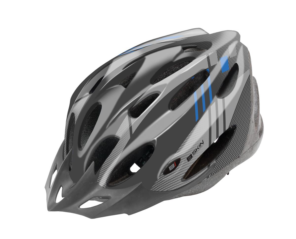 Шлем велосипедный B-Skin Regular Графит/Синий (KAS421)