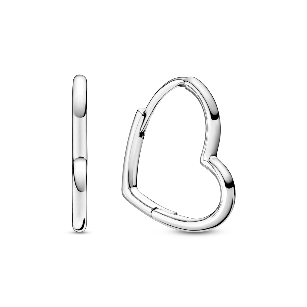 Срібні сережки No Brand Ассиметричні серця 298307C00 (1341788635)