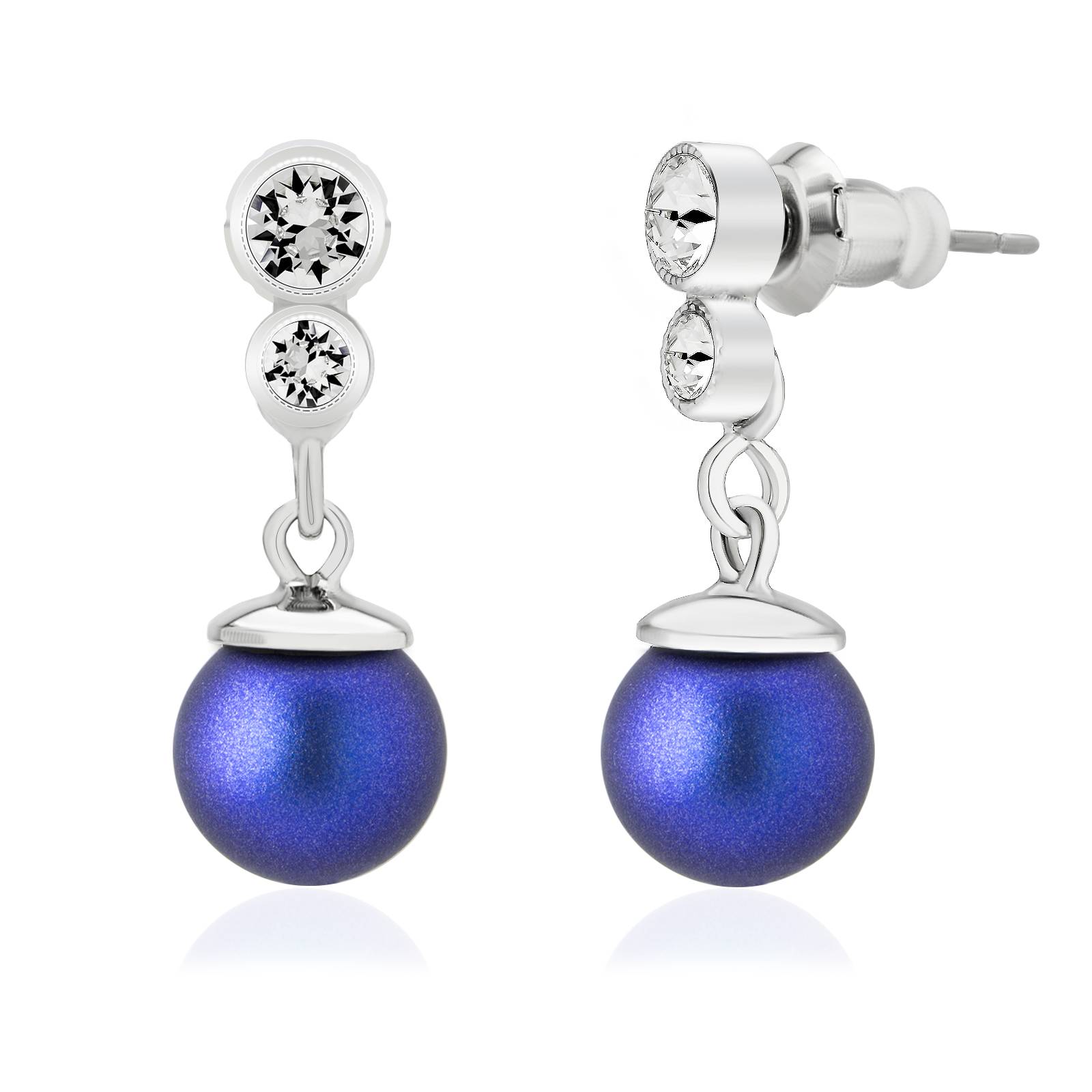 Сережки KOBI Eli з камінням та перлами Swarovski (7440-6411-04-32)