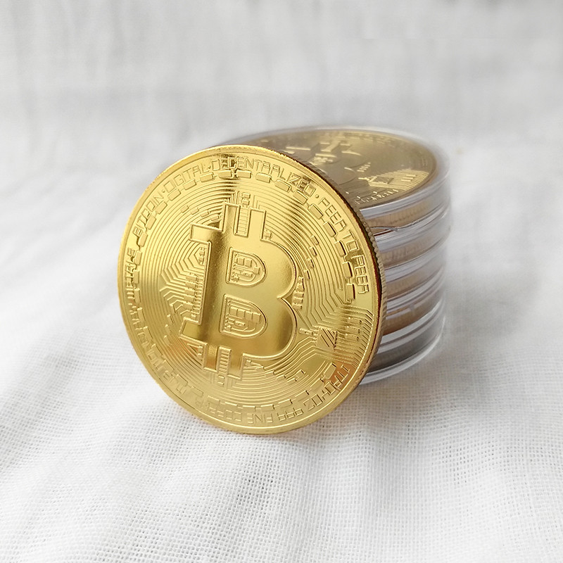 Монета сувенирная Eurs Bitcoin Золотой (BTC-G)