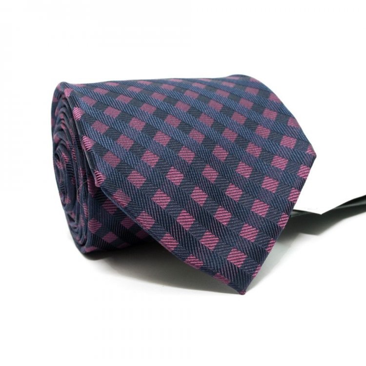Краватка Чоловічий Фіолетовий-Синій У Клітку Gin-2505