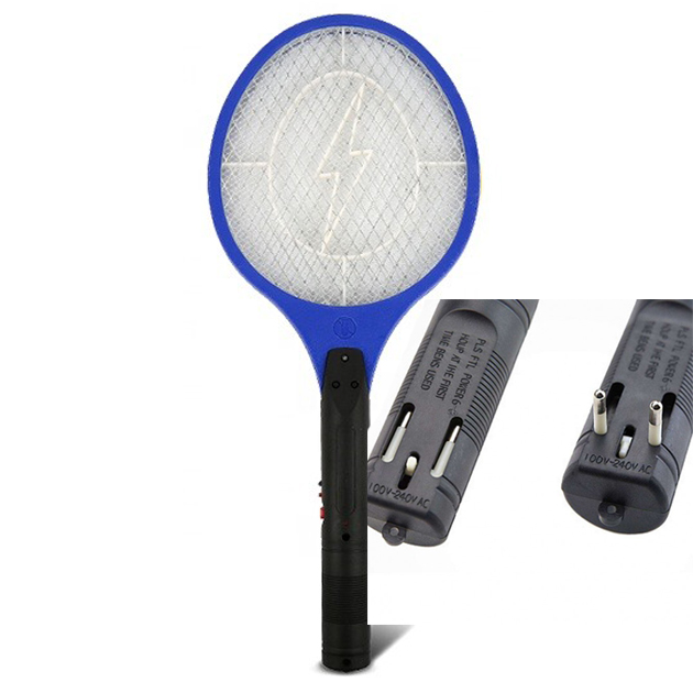 Електрична мухобійка Rechargeable Mosquito-hitting Swatter синя