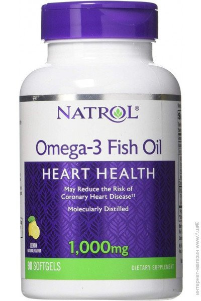 Рыбий жир Omega-3 30% Natrol 1000 мг 90 капсул