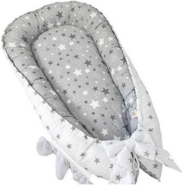 Подушка для младенцев RIAS NJ-0010 с сеткой 70x30см White-Grey