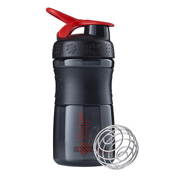 Шейкер спортивний пляшка BlenderBottle SportMixer 20oz/590ml Black/Red Original