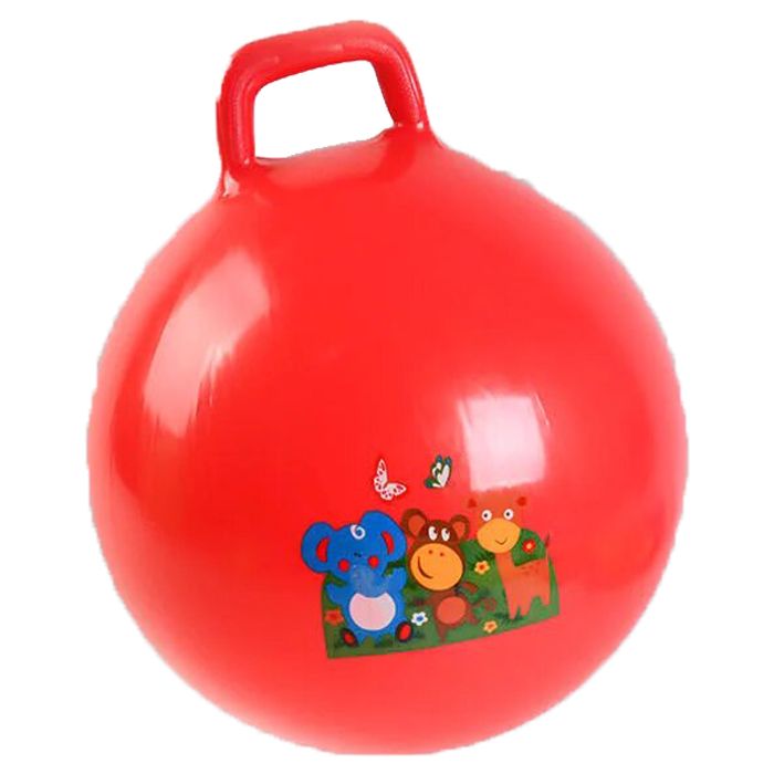 Мяч для фитнеса с ручкой 45 см красный MiC (B27306)