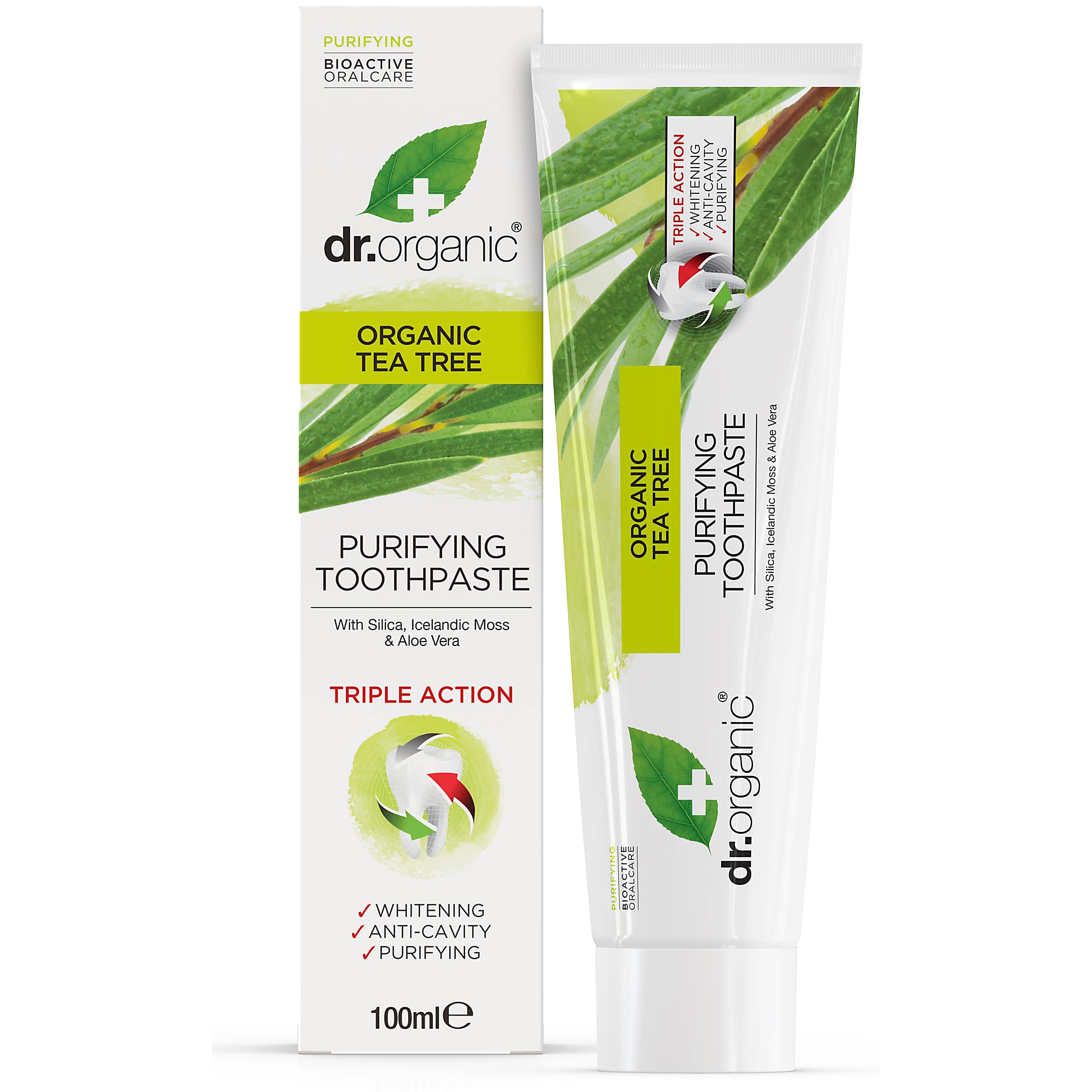 Зубна паста з екстрактом чайного дерева Dr. Organic 100 мл