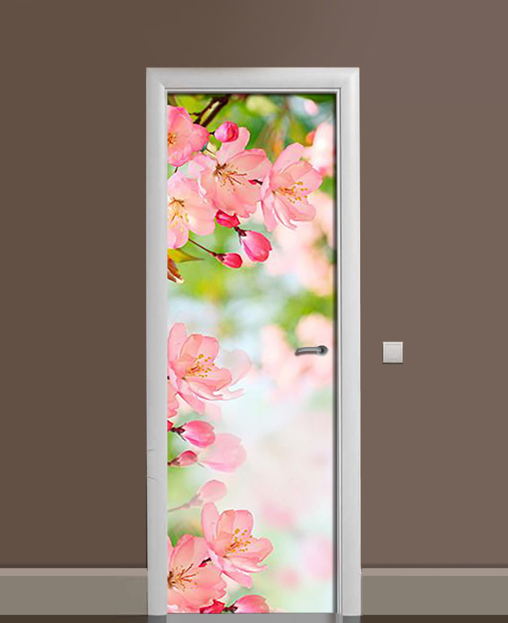 Наклейка на дверь Zatarga «Запах сакуры» 650х2000 мм виниловая 3Д наклейка декор самоклеящаяся