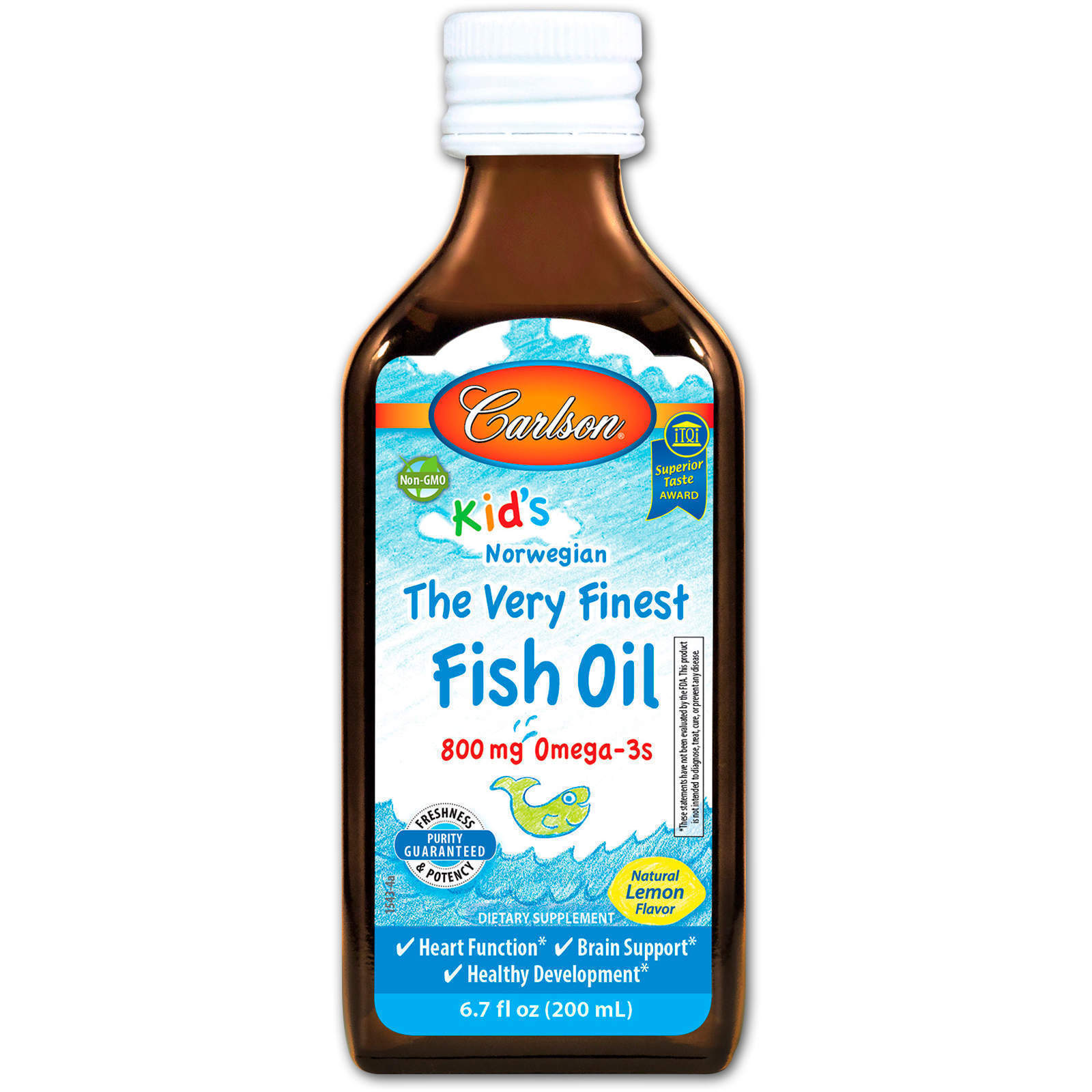 Риб'ячий жир для дітей Carlson Labs Fish Oil Лимон 200 мл (10189)