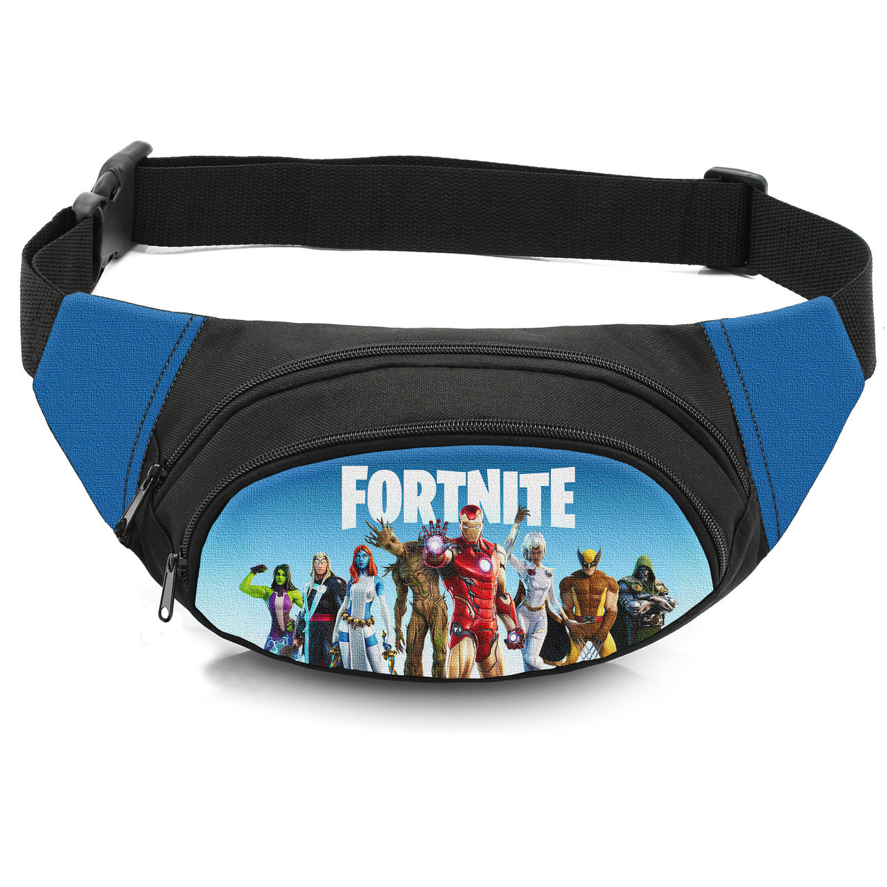 Дитяча сумка-бананка Fortnite, чорна, 32x8x13 см