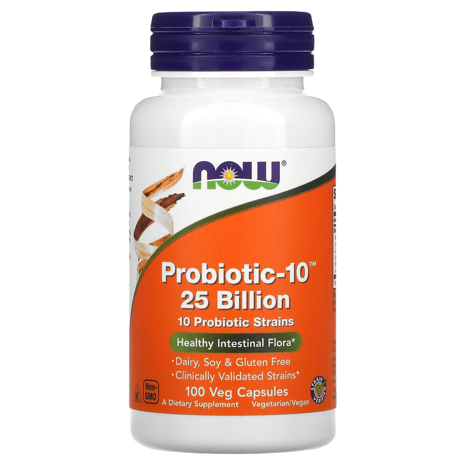 Пробиотики-10 Now Foods 25 млрд 100 растительных капсул