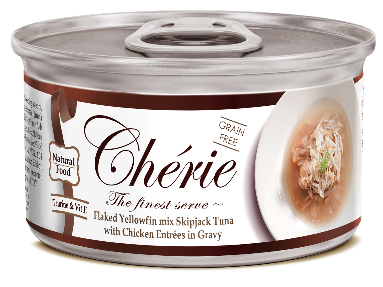 Корм влажный для котов Cherie Signature Gravy Mix Tuna & Chiken с кусочками тунца и курицы в соусе 80 г