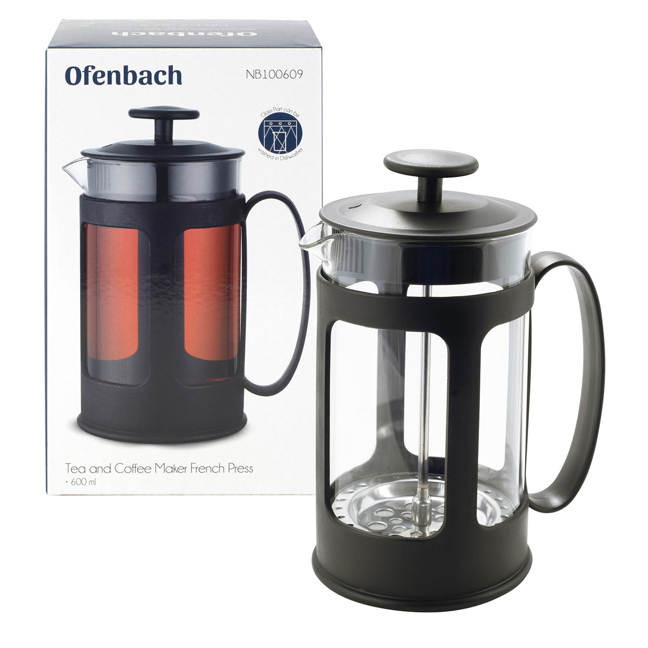 Заварник френчпресс 600ml для чая и кофе KL226220 Kamille