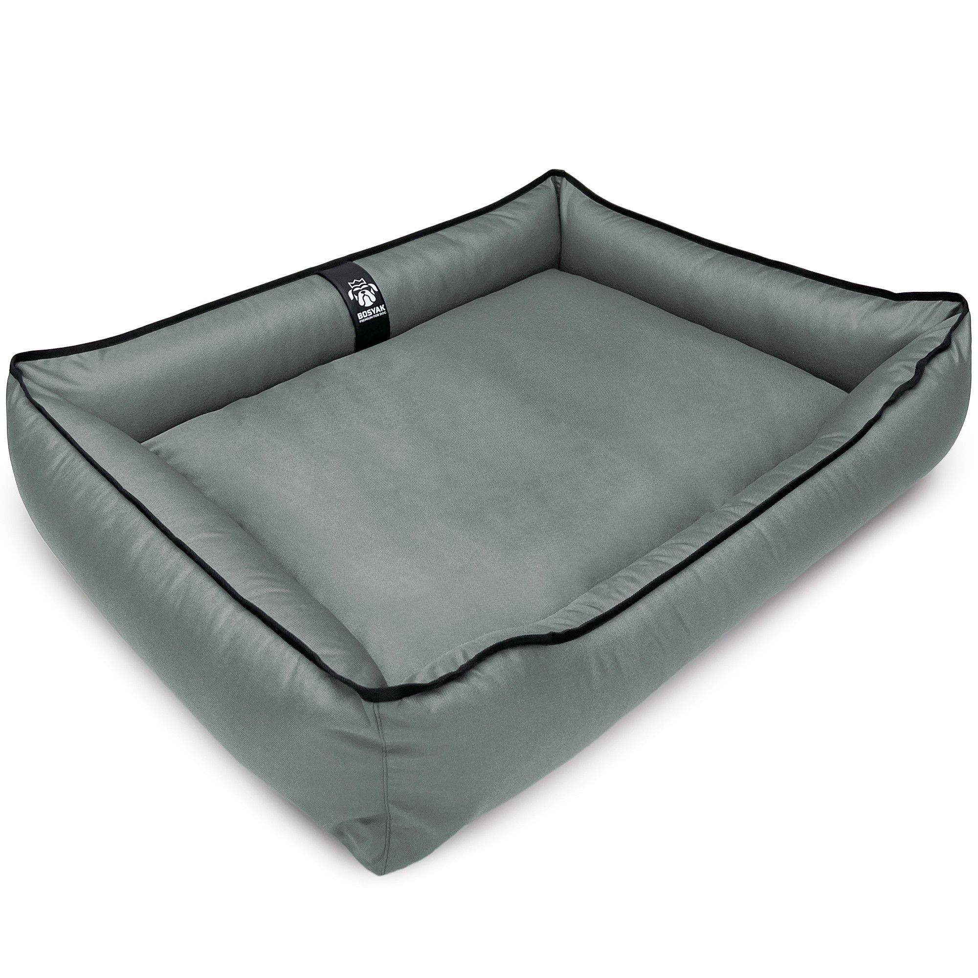 Лежак ліжко для собак всіх порід EGO Bosyak Waterproof L 90х75 Сірий (спальне місце для великих собак)