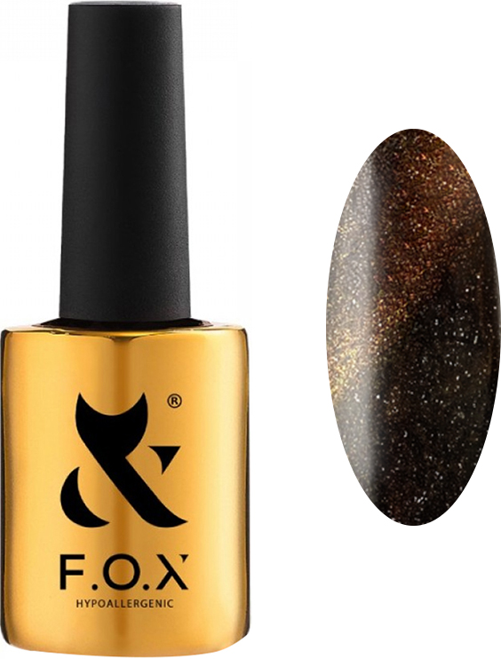 Гель-лак F.O.X. Cat Eye Galaxy 001 Коричнево-медный 7 мл (60420)