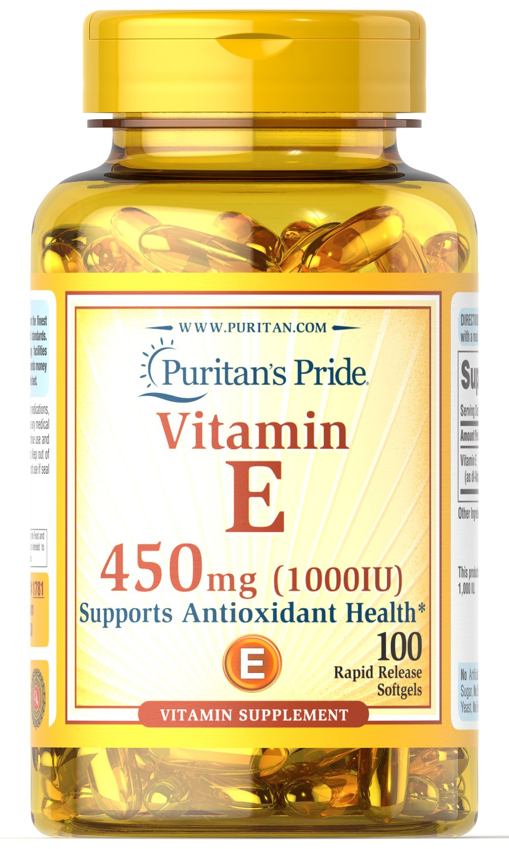 Витамин Е Puritans Pride 1000 МЕ 100 капсул (31973)