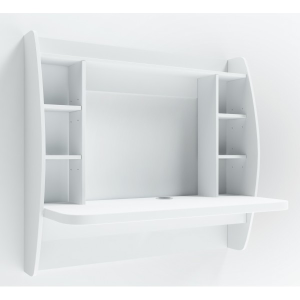 Навесной компьютерный стол  Comfy Home  AirTable-I WT (белый)