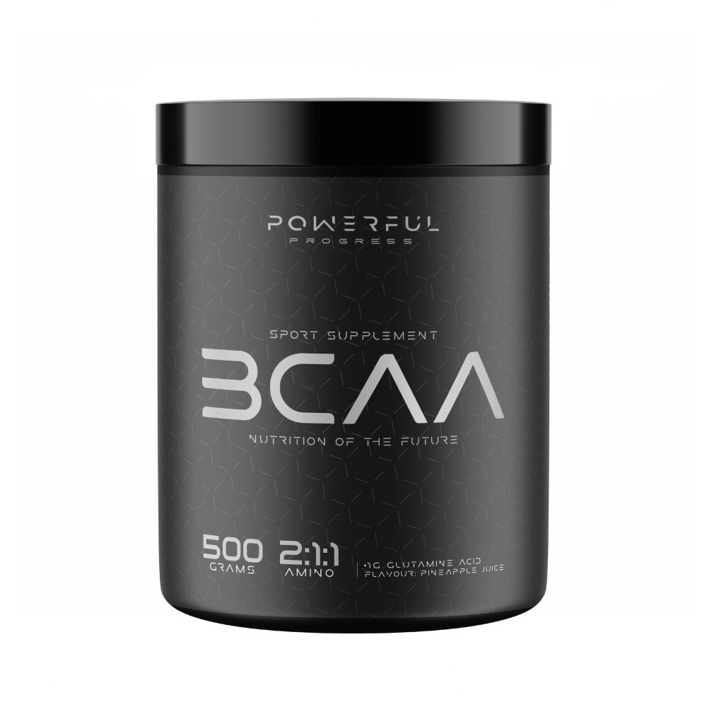 Аминокислота BCAA для спорта Powerful Progress BCAA 2:1:1 + Glutamine 500 g /50 servings/ Pineapple