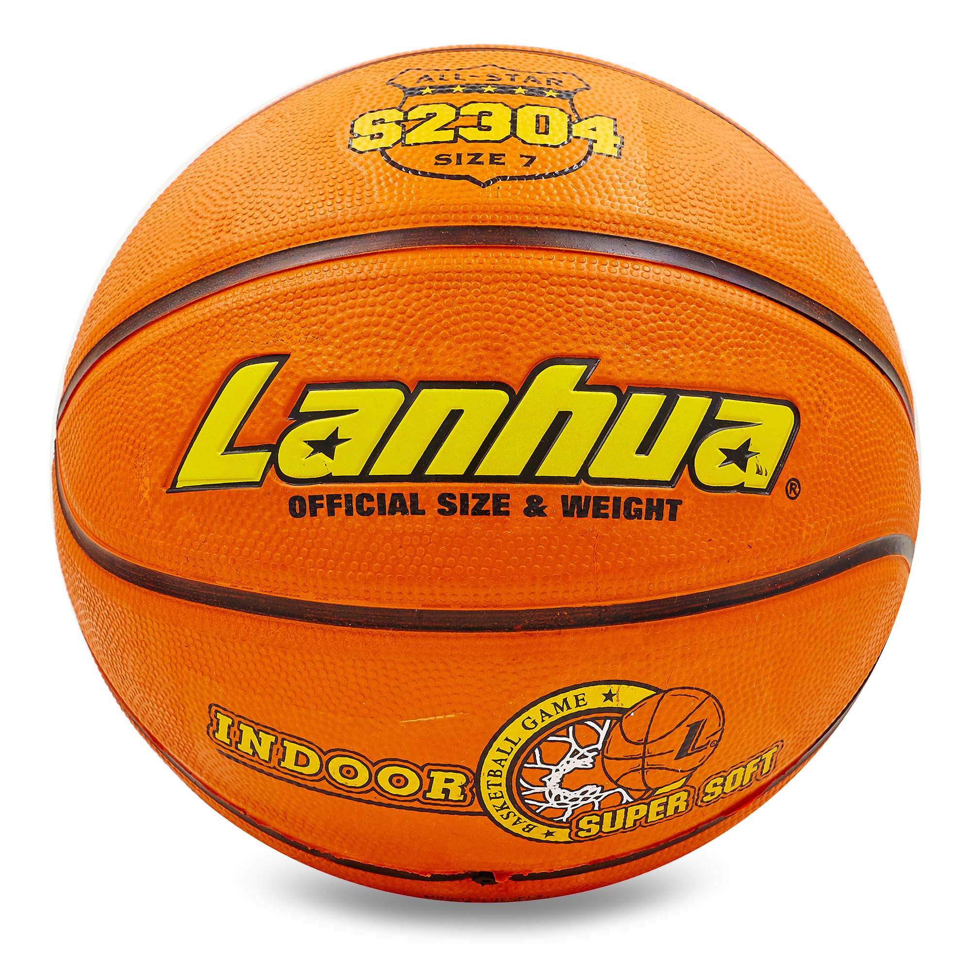 М'яч баскетбольний гумовий planeta-sport №7 LANHUA S2304 Super soft Indoor Помаранчевий