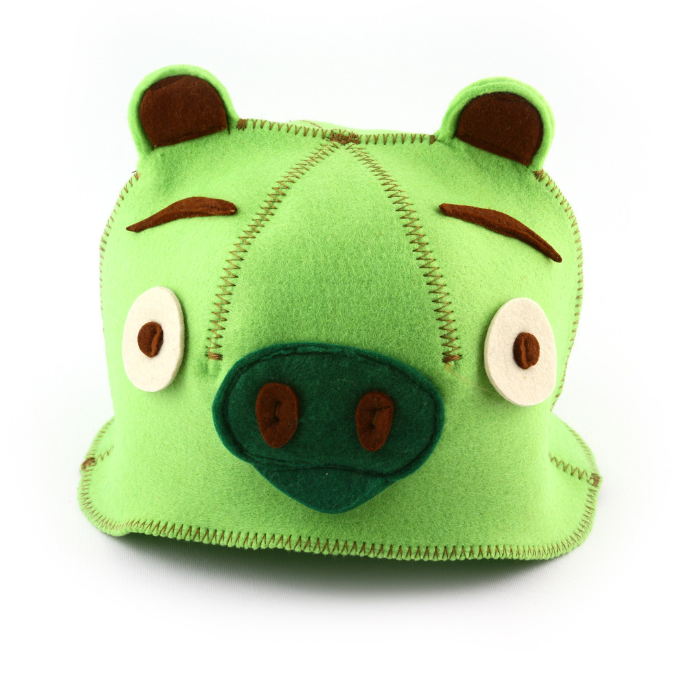 Банная шапка Luxyart Свинка Зеленый (LA-433)