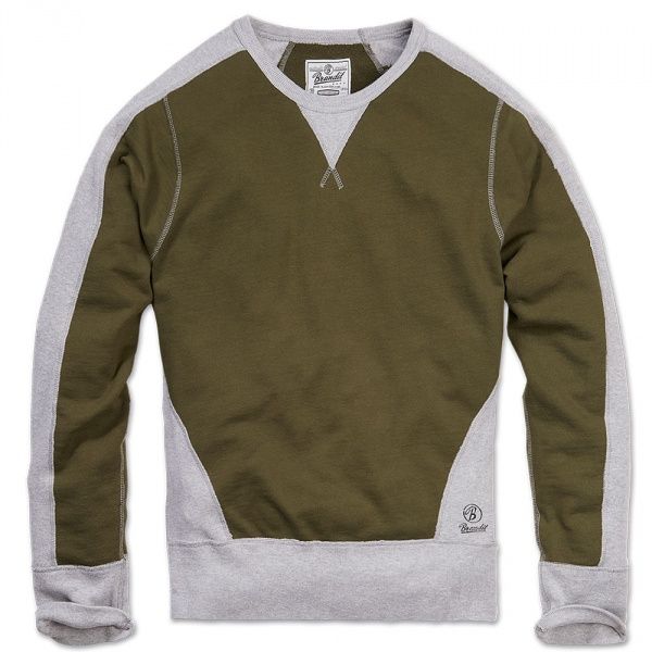 Кофта Brandit Liam Sweatshirt Rip M Олива/Сірий (5014-M)