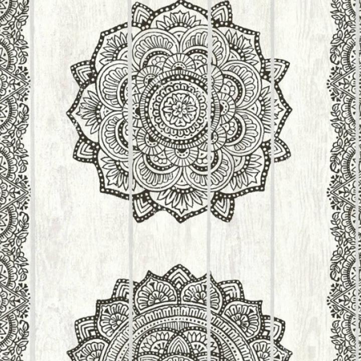 Флізелінові шпалери A.S.creation Boho Love Сірі-чорні (36462-3)