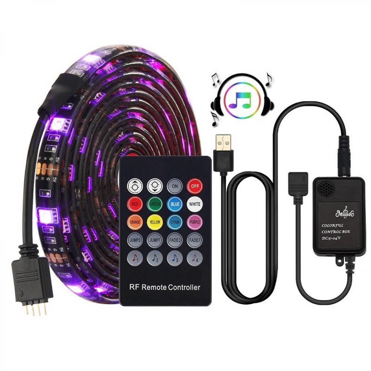 Лента подсветки ТВ с пультом ДУ MHZ LED RGB 2м