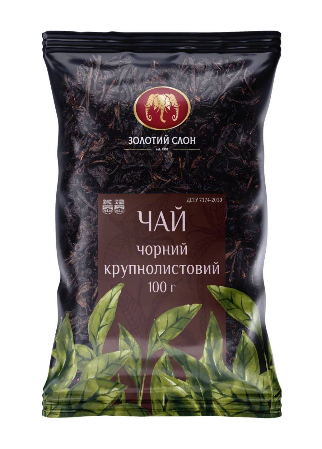 Чай черный Золотий Слон крупнолистовой 100 г 4820186121186