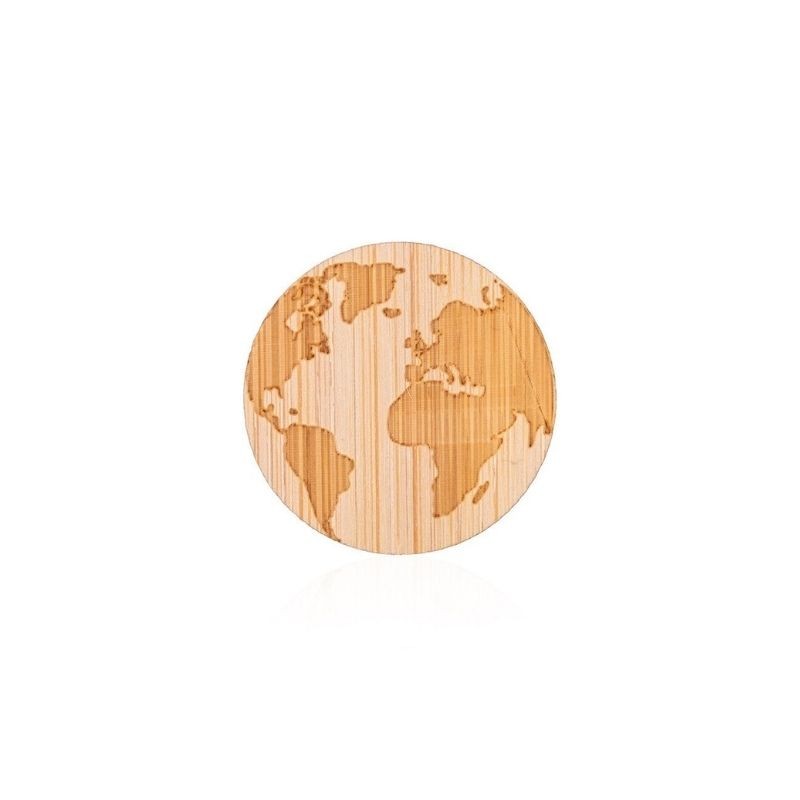 Брошь-значок BROCHE Карта мира коричневая BRGV112675