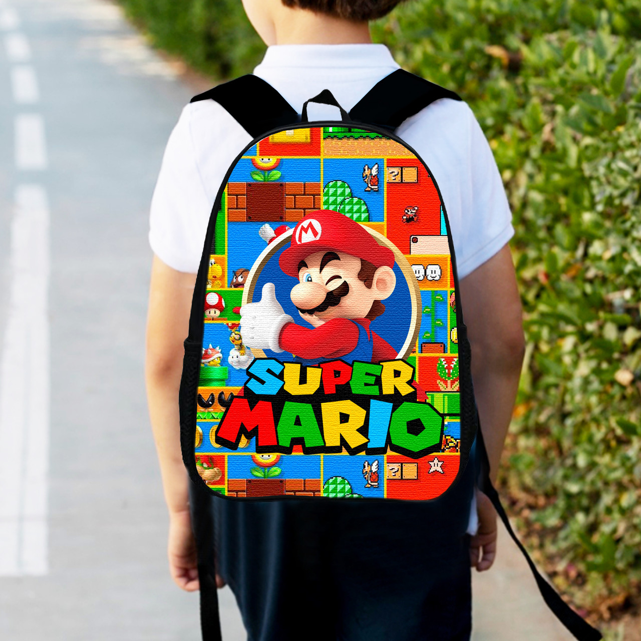 Дитячий рюкзак Super Mario 34х27х13 см, водонепроникний, різнокольоровий — арт. 2342422578