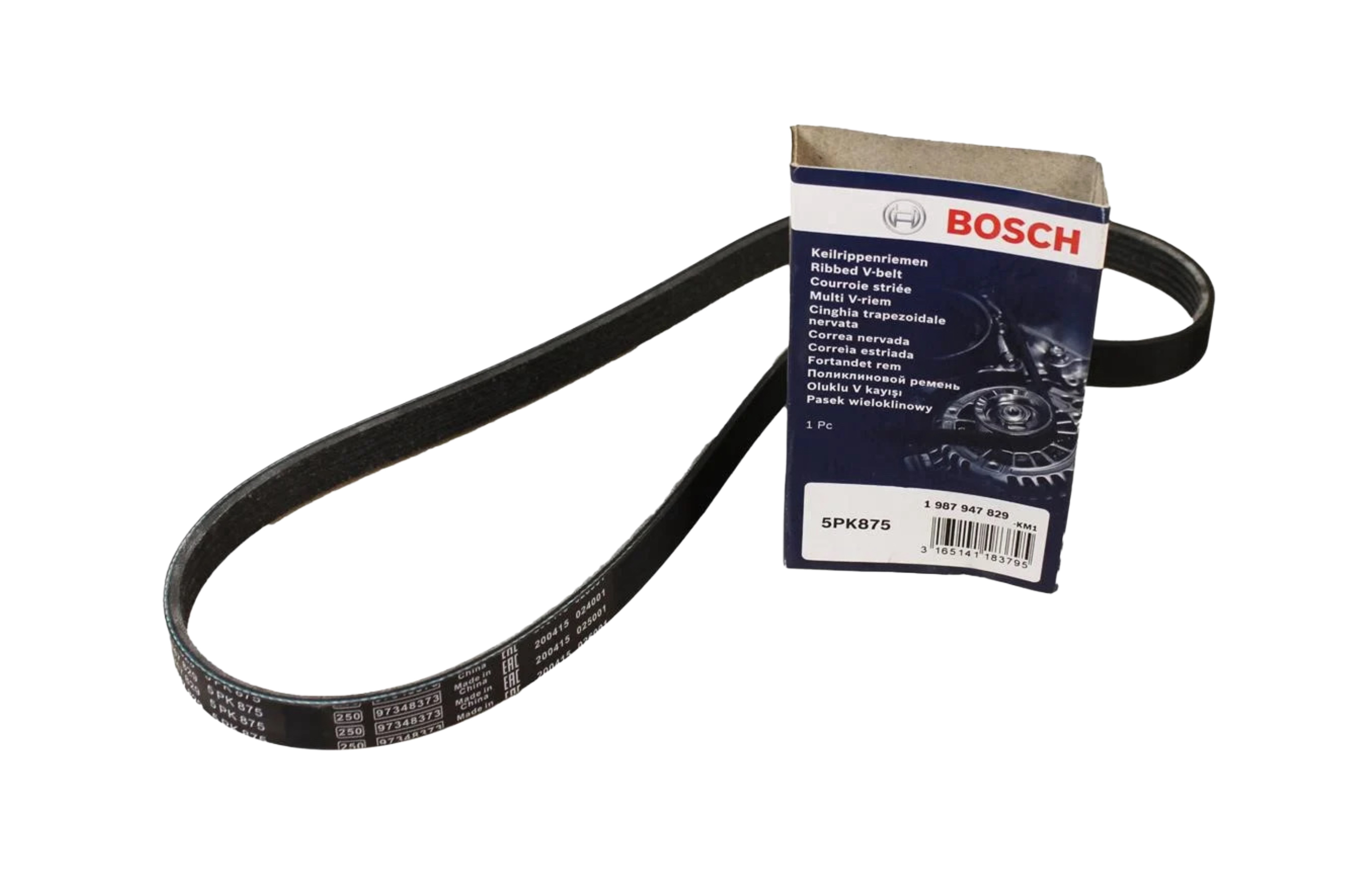 Ремень генератора Bosch Daewoo Lanos 1.5 5PK875 (1 987 947 829)