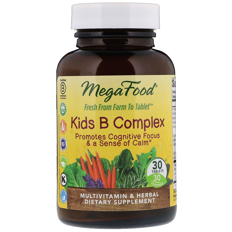 Вітамін В MegaFood для дітей 30 таблеток (7993)