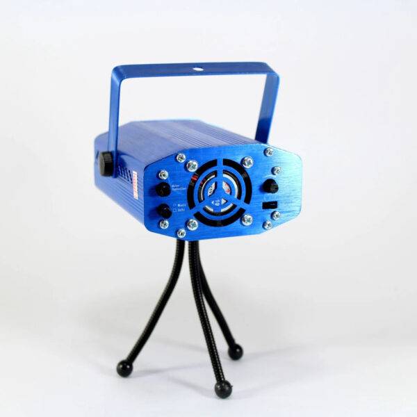 Лазерний проектор диско зі штативом світломузика UKC Disco Laser DL-08 4in1 Blue