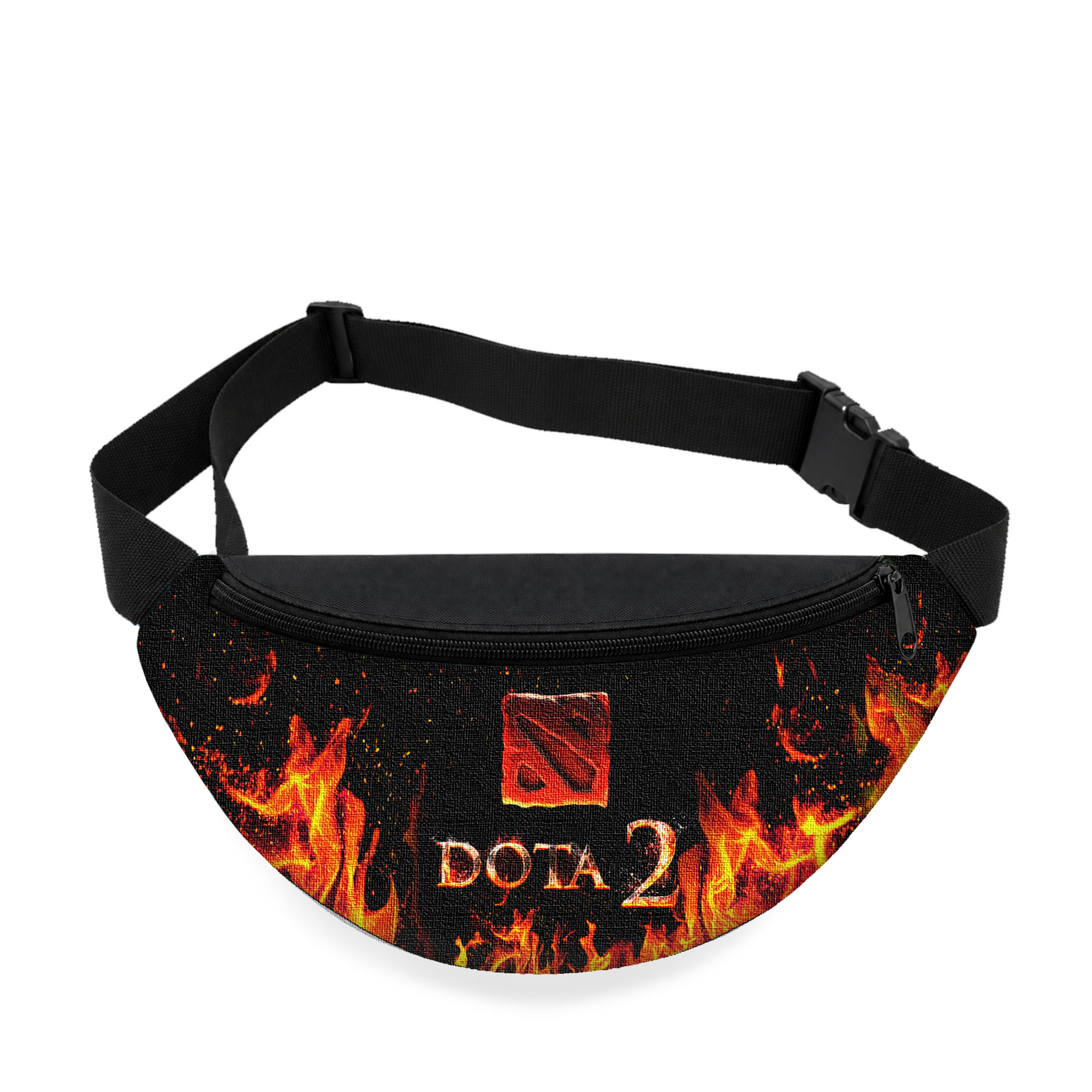 Дитяча сумка-бананка Dota 2 з принтом, 32x15x7.5 см, чорна