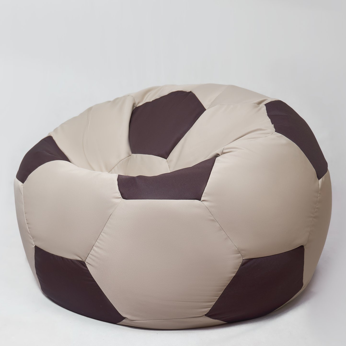 Крісло М'яч Coolki 100 см Чорний з Бежовим (Оксфорд 600D PU)