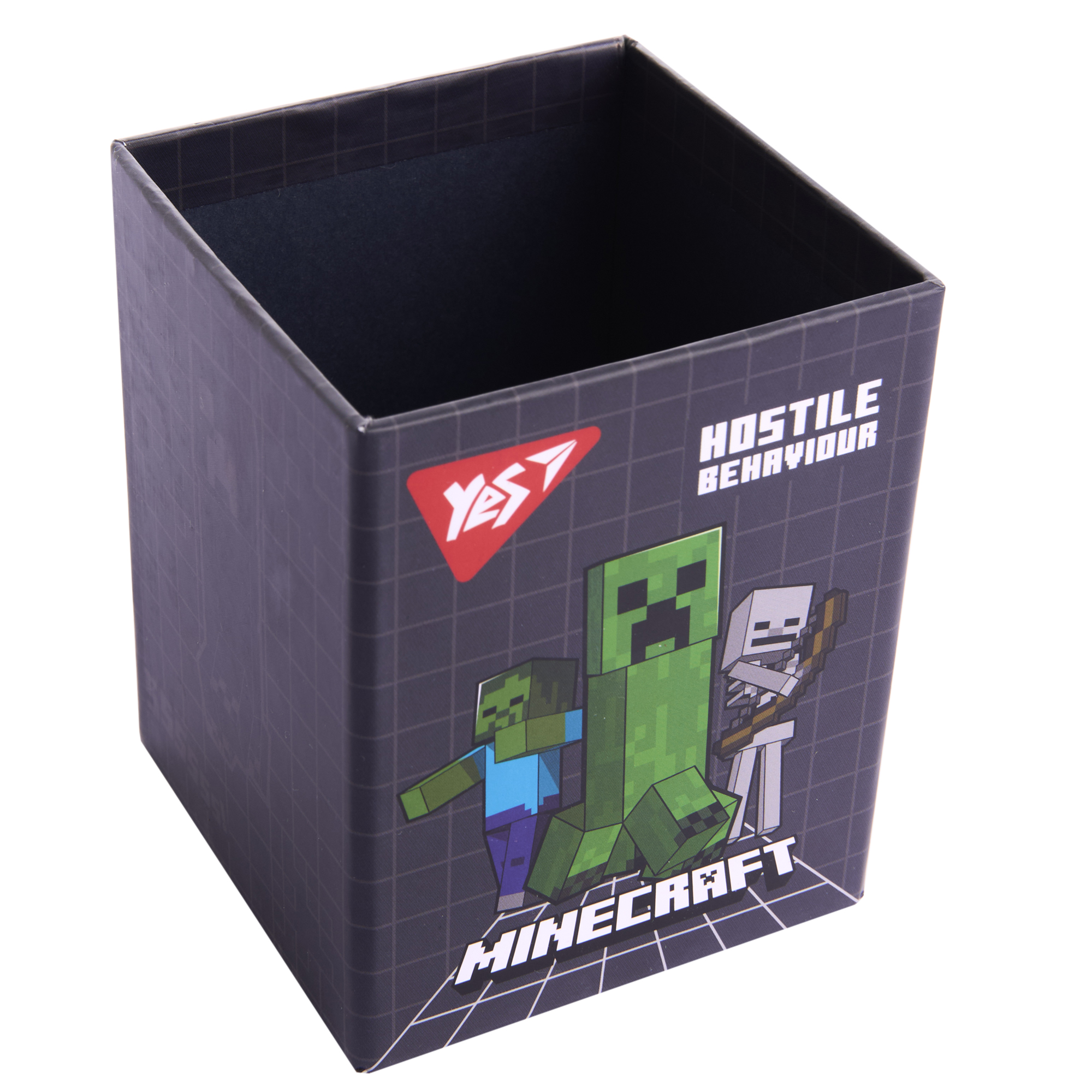 Стакан для письменных принадлежностей YES Minecraft 8х8х10 см Разноцветный (708332)