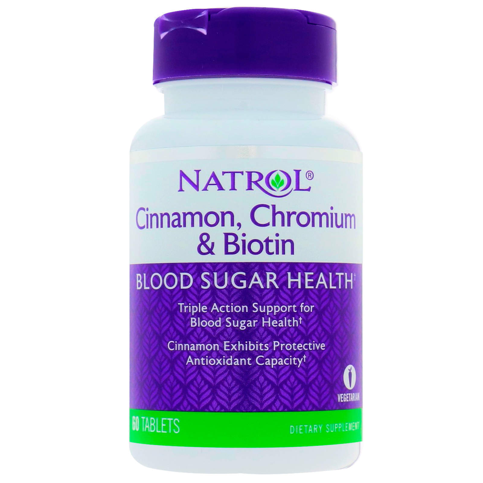 Кориця для зниження цукру Cinnamon Biotin Chromium Natrol 60 таблеток (4660)