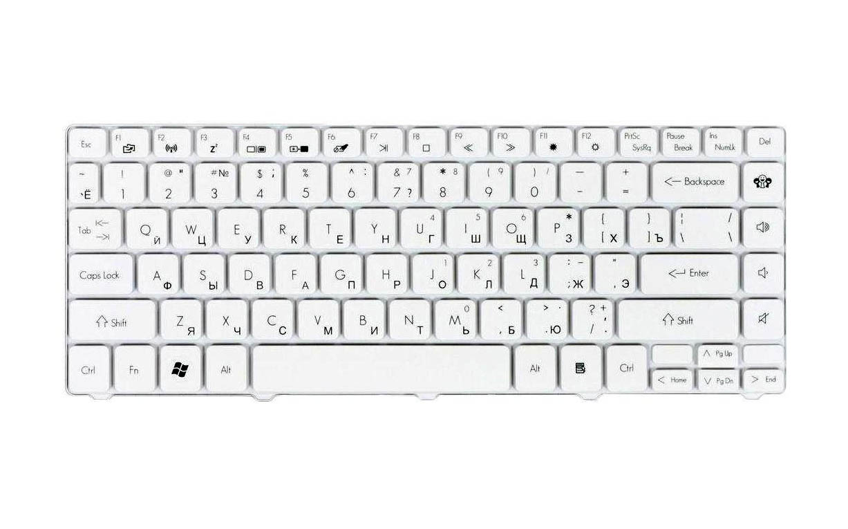Клавиатура для ноутбука ACER Aspire 3810, 3820, White, RU