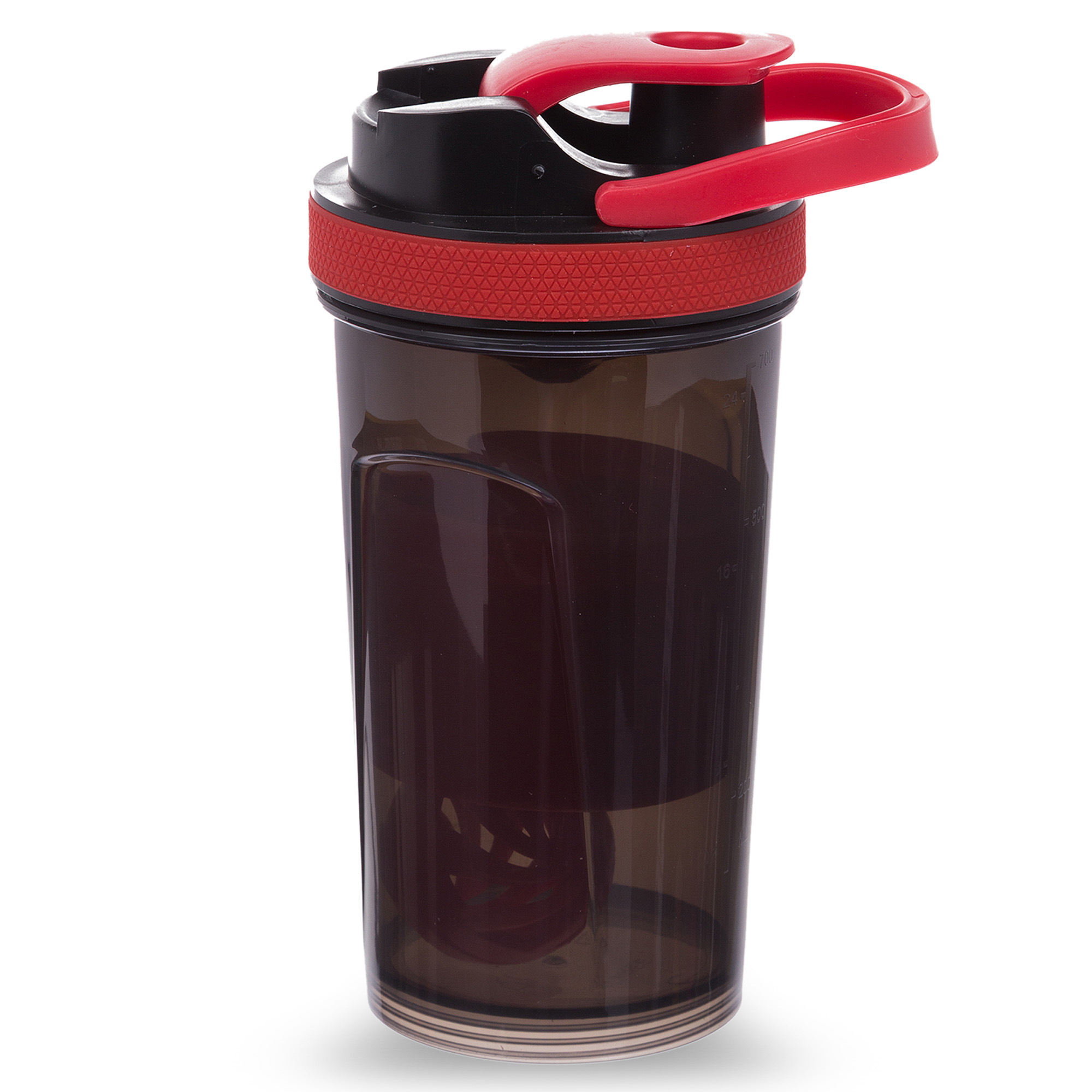 Шейкер для спортивного харчування planeta SHAKER BOTTLE FI-1869 500мл Чорно-червоний