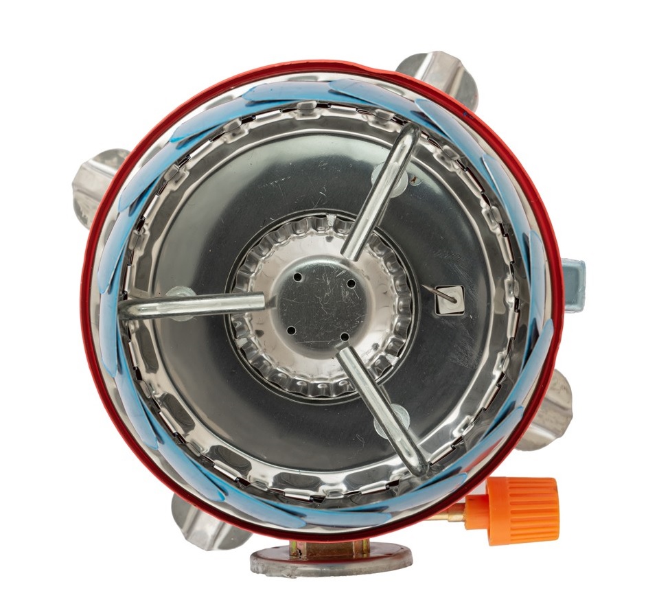 Плита туристическая газовая с пьезоподжигом MASTERTOOL 2,8 кВт Silver and Red (44-5104)
