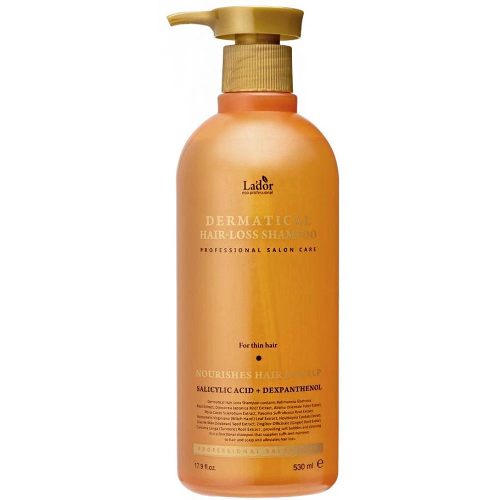 Шампунь против выпадения волос для тонких волос Lador Dermatical Hair Loss Shampoo For Thin Hair 530 мл (8809181935222)