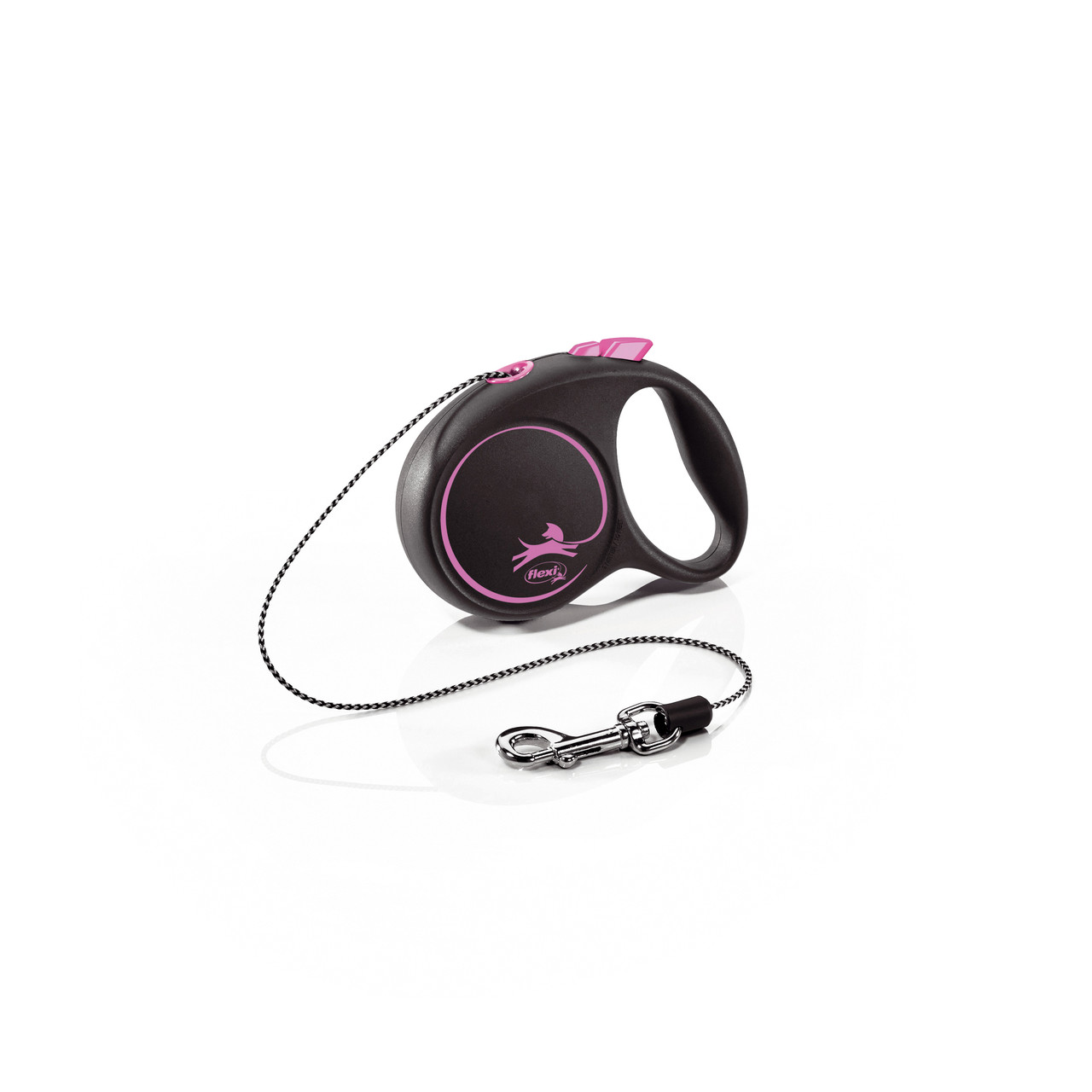 Поводок рулетка для собак мелких и средних пород Flexi Black Design XS 3 м до 8 кг розовый
