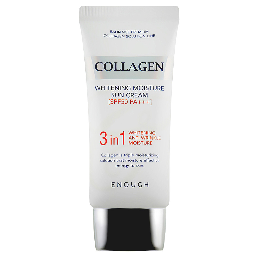 Солнцезащитный крем для лица Enough Collagen 3in1 Whitening Moisture Sun Cream SPF50 PA++ 50 мл (8809605870252)