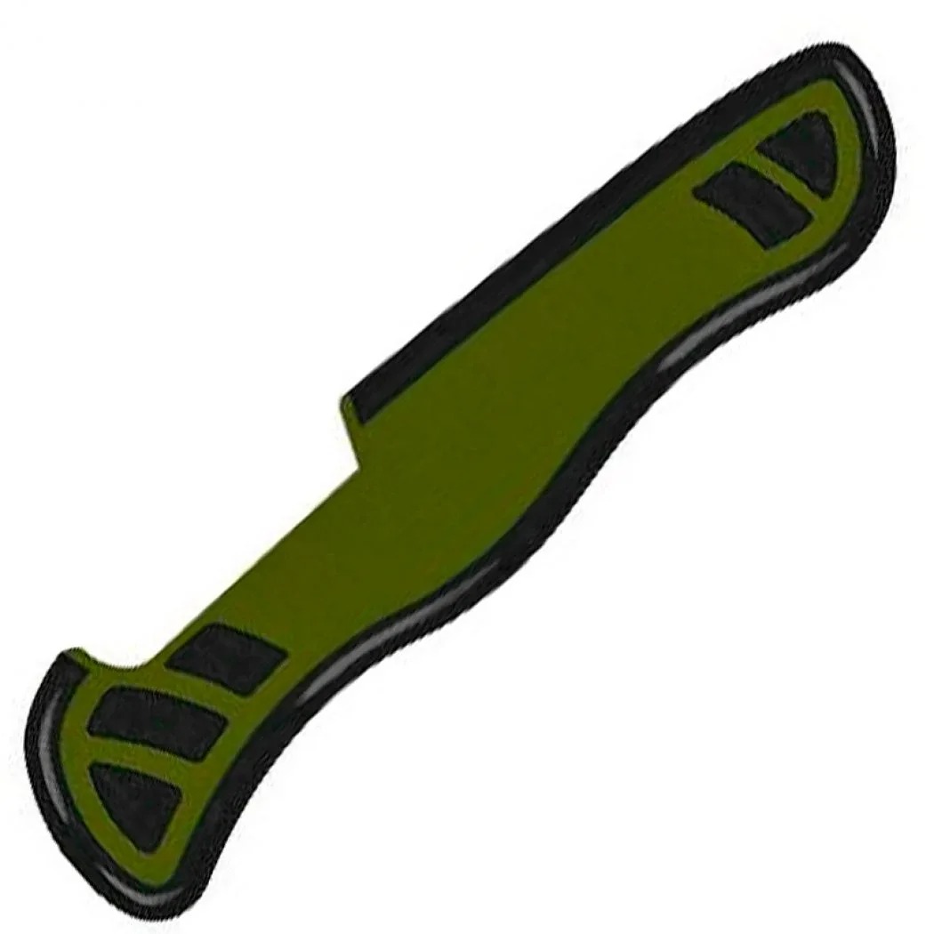 Накладку на ніж Victorinox 111мм задня H Чорний/Зелений (1049-VxC8334.C2)