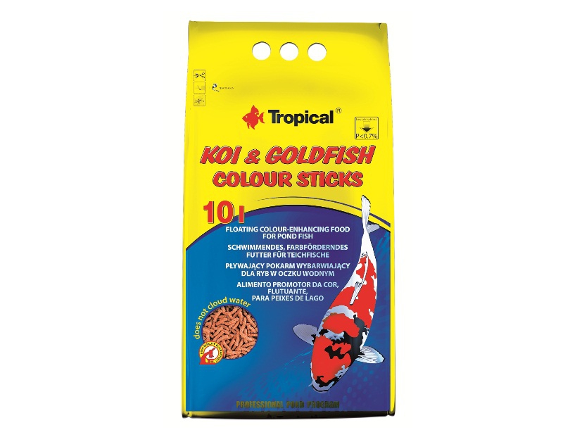 Корм для ставкових риб Tropical Koi Gold Sticks 10 л (800 гр)