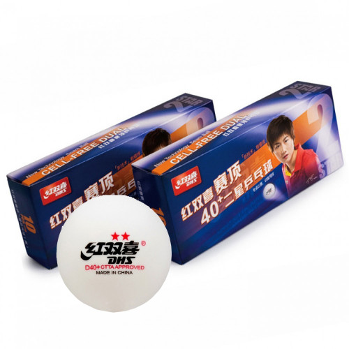 Мячи для настольного тенниса DHS Cell-Free Dual 40+ мм 2*